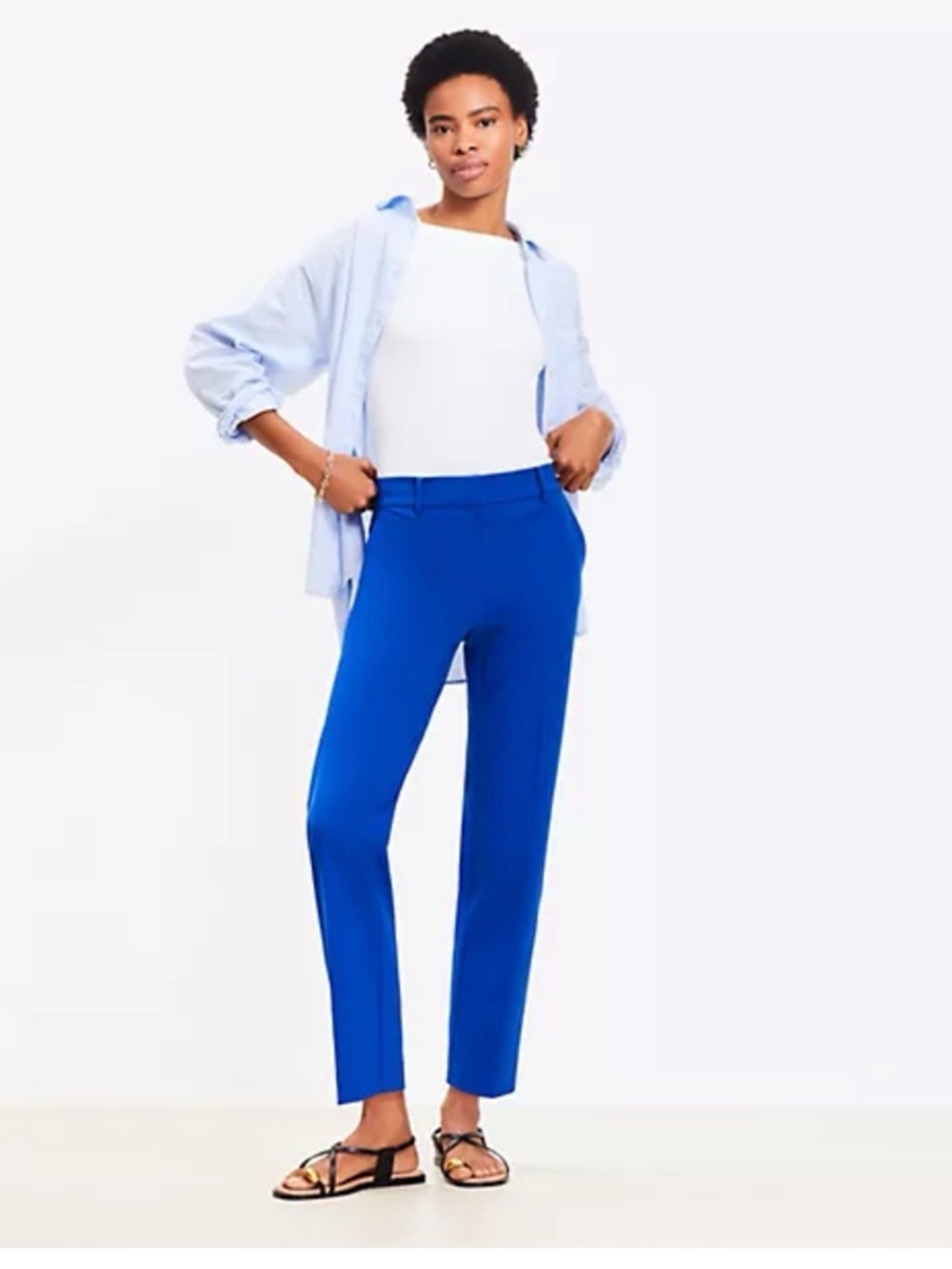 LOFT Blue Skinny Marisa Pants